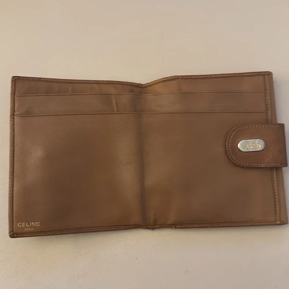 Vintage Celine C Macadam Horse Carriage Bifold Wallet Brown Canvas - Picture 6 of 7